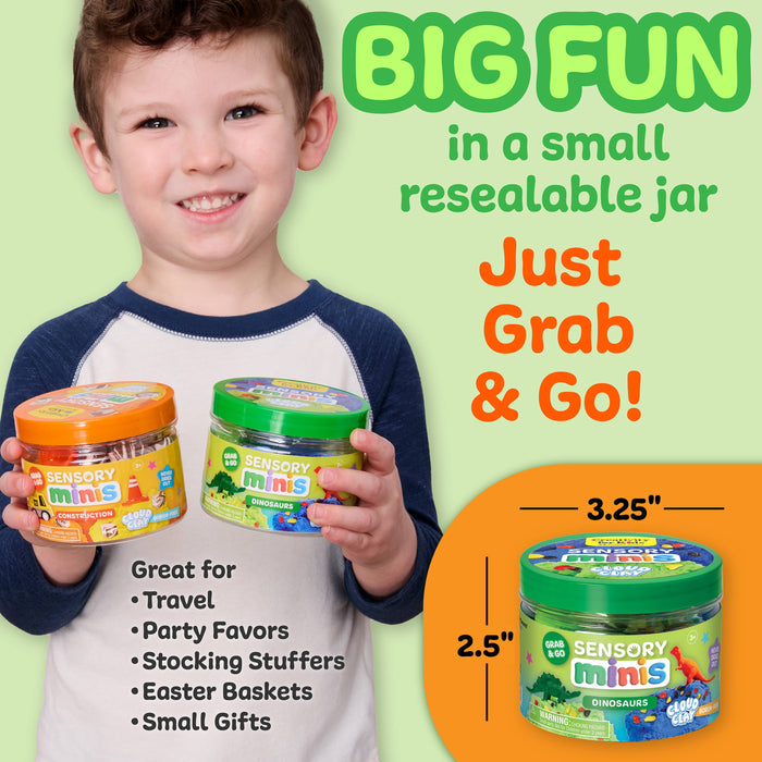Dinosaur Theme, Sensory Mini Play Kit Jar