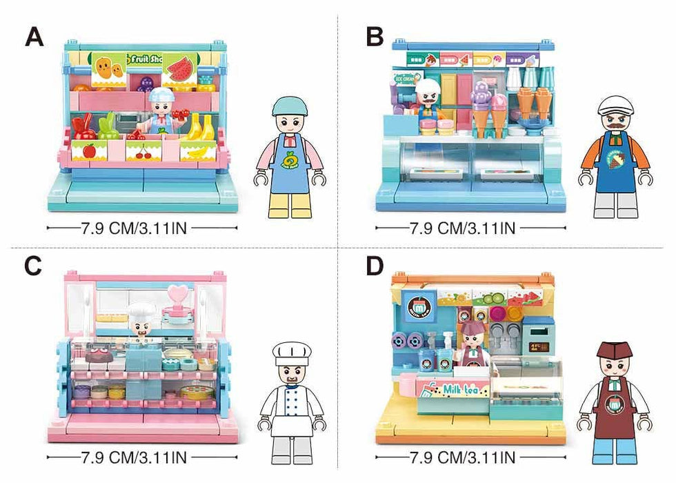 Food Shop Building Brick Set
