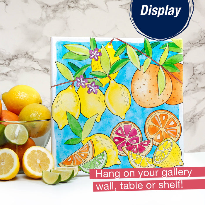 Produce Watercolor Paint by Number Wall Decor