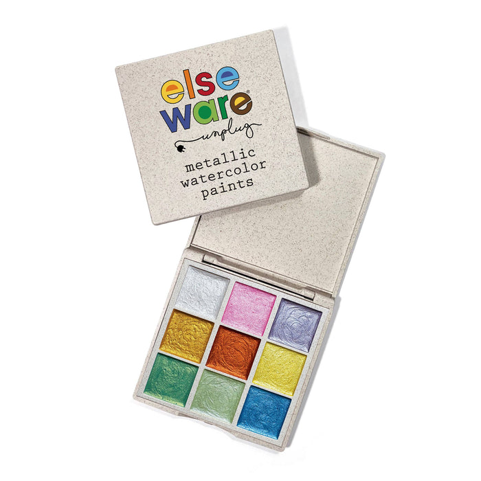 9 Metallic Watercolors, Portable
