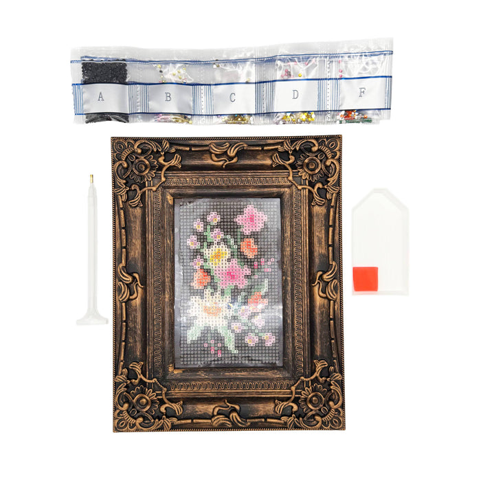 Flowers Frame Gem Art