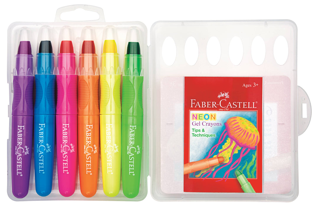 6 Neon Chunky Gel Crayons