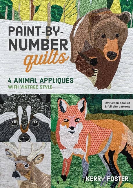 Paint-By-Number Quilts: 4 Animal Appliqués Vintage Style