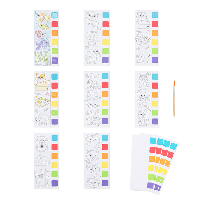 Pets Watercolor Bookmarks