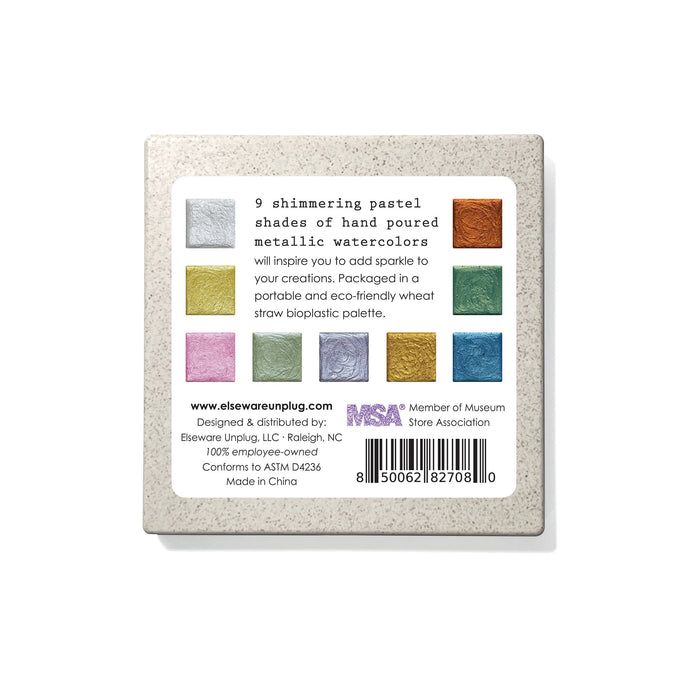 9 Metallic Watercolors, Portable