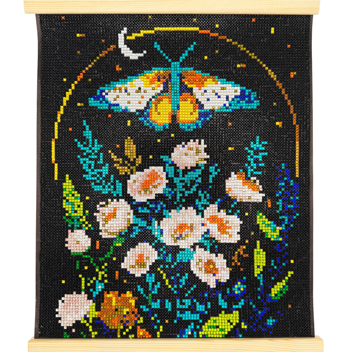 Midnight Botanical Rolled Canvas Gem Art