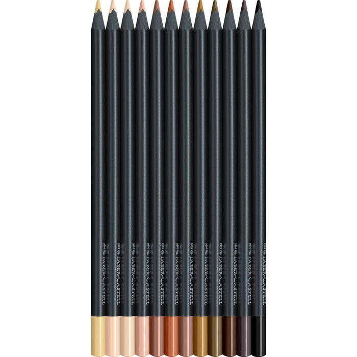 Skin Tones Black Ed Color Pencils,12 Ct