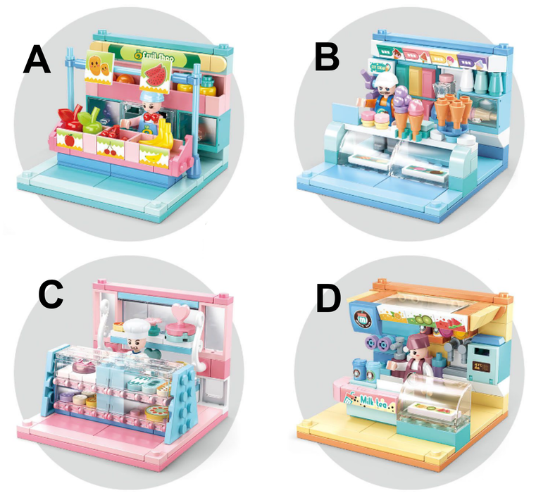 Food Shop Building Brick Set
