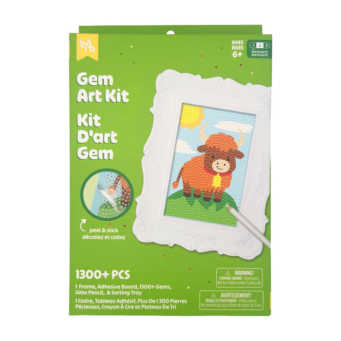 Cow Framed Gem Art