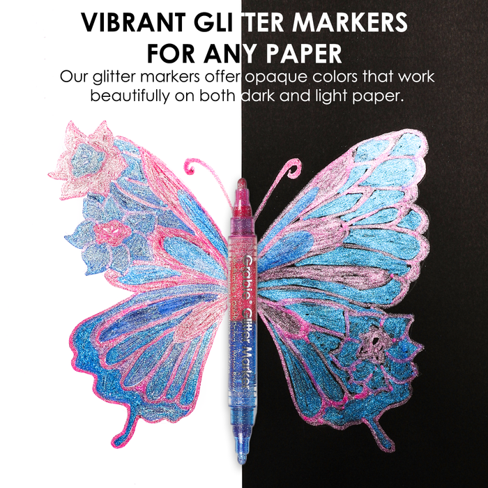 Dual Tone Glitter Acrylic Paint Marker Set