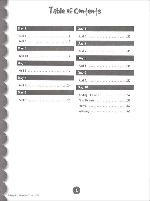 10 Days to Addition Mastery