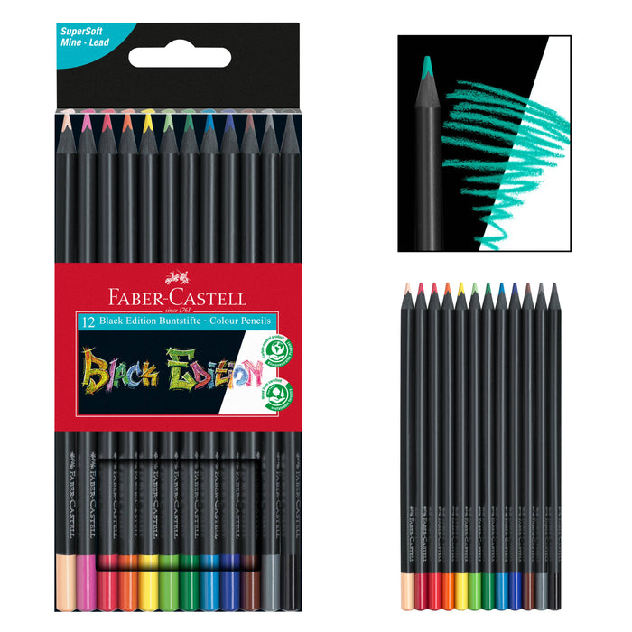 12 Ct Black Ed Colored Pencils
