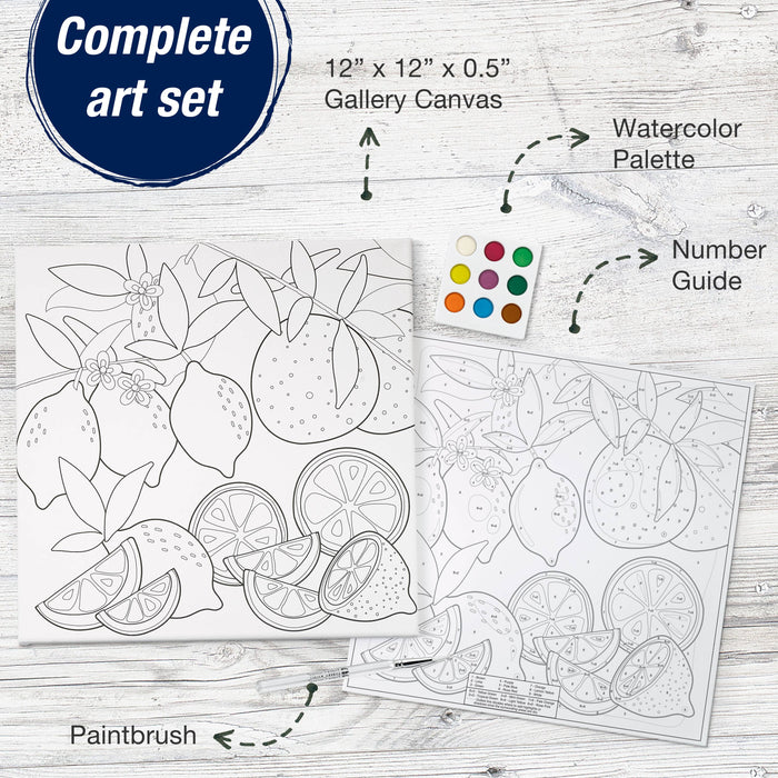 Produce Watercolor Paint by Number Wall Decor