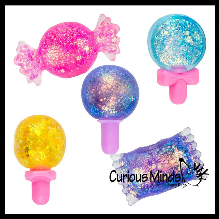 Glitter Candy shaped Squish
