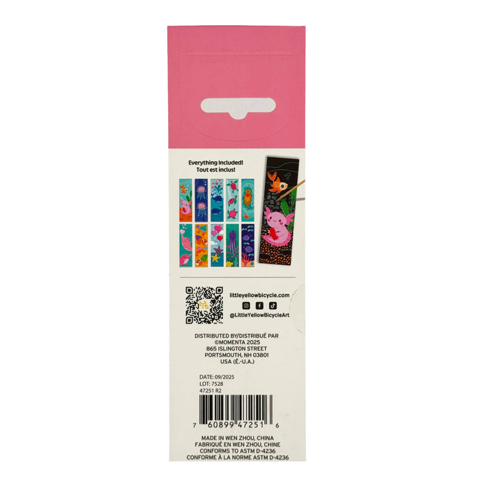 Axolotl Scratch Art Bookmarks