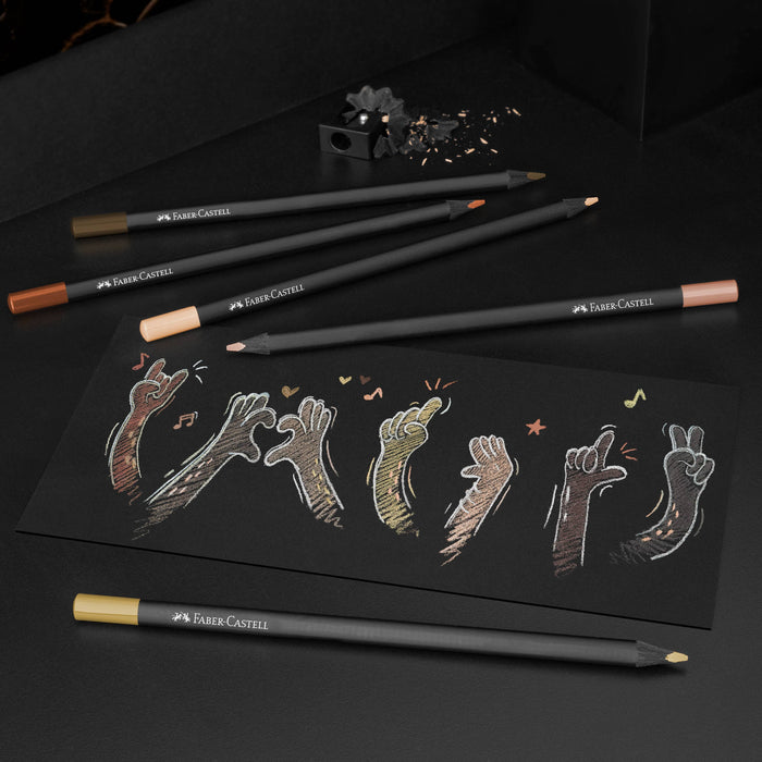 Skin Tones Black Ed Color Pencils,12 Ct