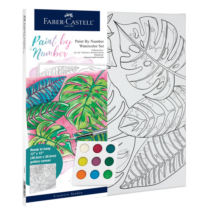 Tropical Watercolor Paint by Number Wall Decor