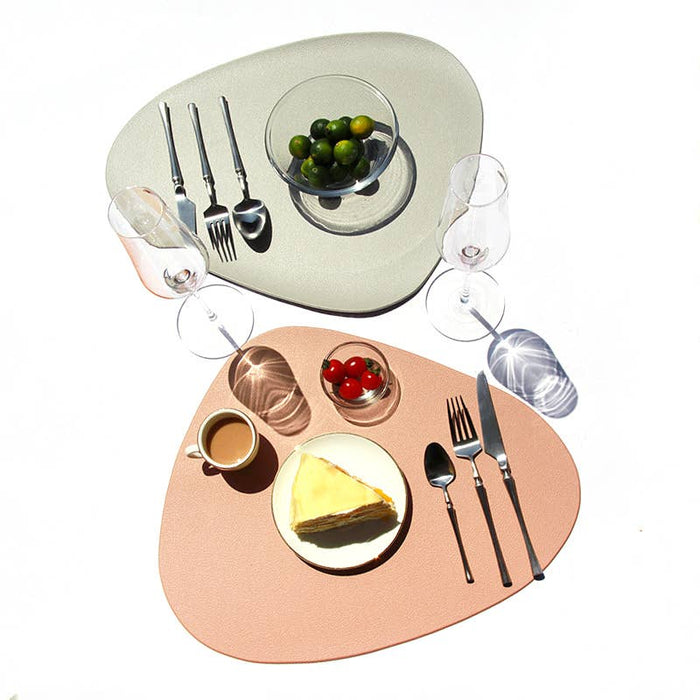 Leather Placemats for Table, Heat resistant Nonslip: Brown