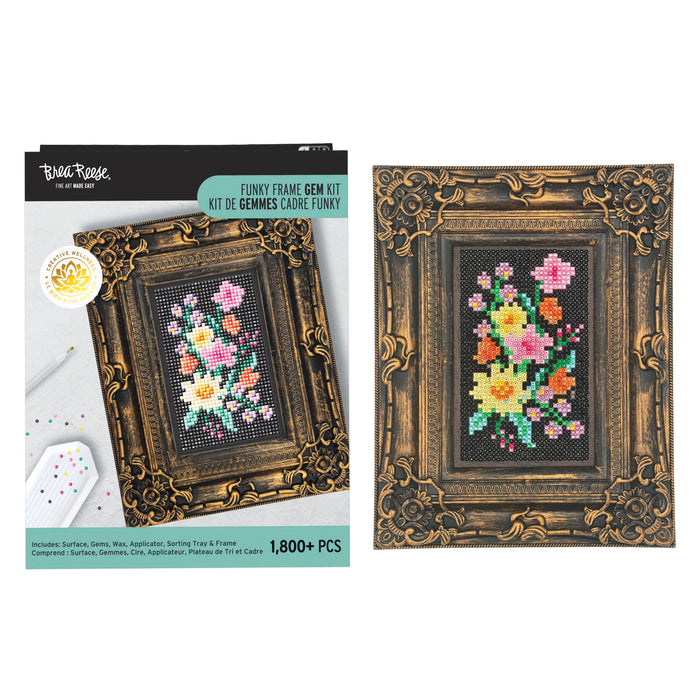 Flowers Frame Gem Art