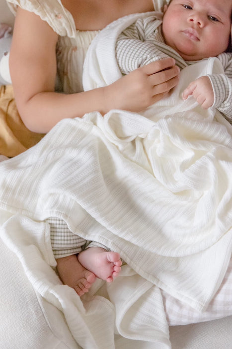 Cloud Knit Pointelle Stretch Swaddle