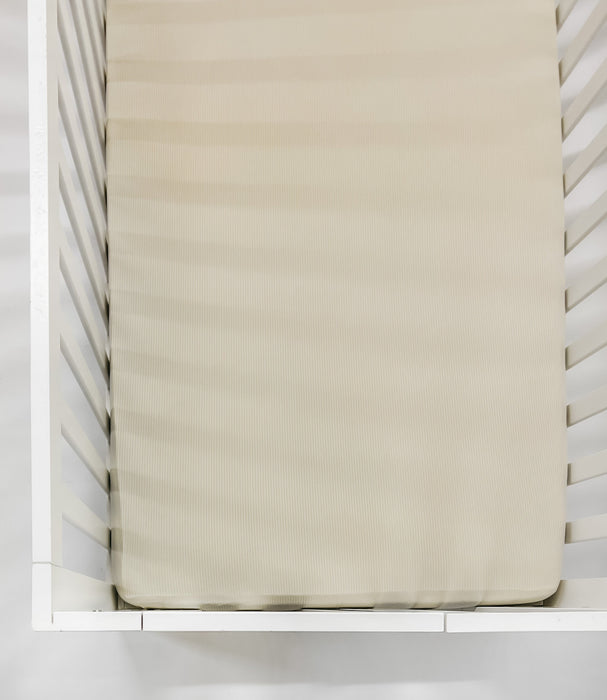 Oat Ribbed Crib Sheet