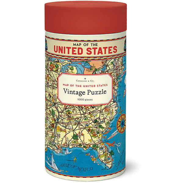USA  Map Vintage Puzzle