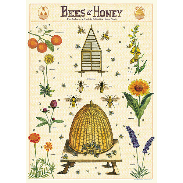 Bees & Honey 2 Vintage Poster