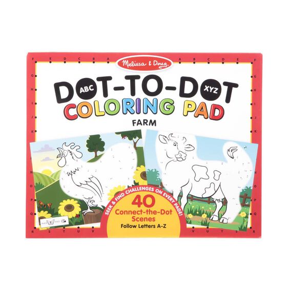 Dot-To-Dot Coloring Pad: Farm