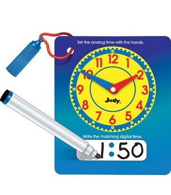 Wipe and Write Judy Clock for the Classroom