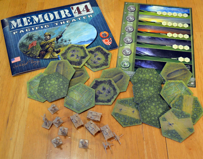 Lotto Artilley Tank Miniatures Memoir' 44 Pacific Theater Board - Foto 1