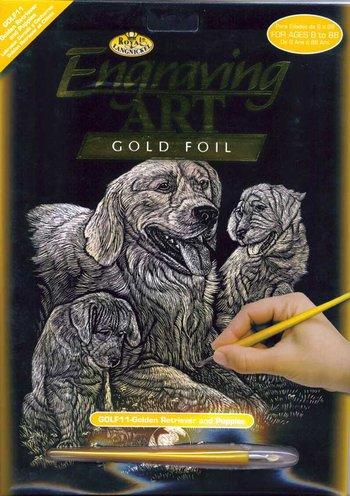 Gold Engraving-Golden Retrieve