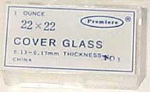 Cover Slips - pack/ 100 Glass