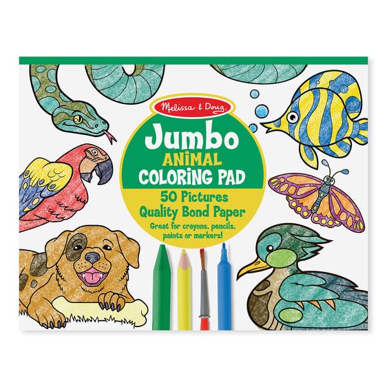 Jumbo Coloring Pad Animals M D