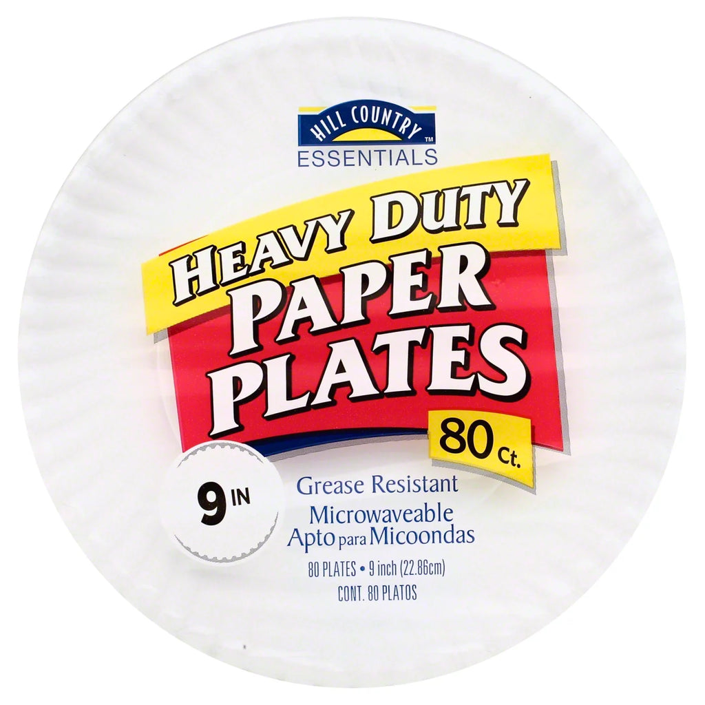 Food Lion Paper Plates Heavy Duty - 80 ct pkg